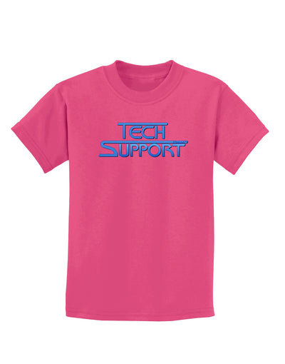 Tech Support Logo Childrens Dark T-Shirt-Childrens T-Shirt-TooLoud-Sangria-X-Small-Davson Sales