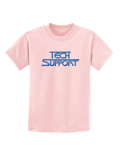 Tech Support Logo Childrens T-Shirt-Childrens T-Shirt-TooLoud-PalePink-X-Small-Davson Sales