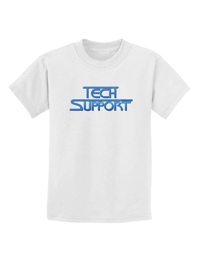 Tech Support Logo Childrens T-Shirt-Childrens T-Shirt-TooLoud-White-X-Small-Davson Sales