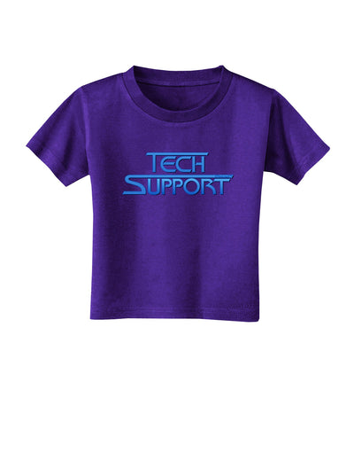 Tech Support Logo Toddler T-Shirt Dark-Toddler T-Shirt-TooLoud-Purple-2T-Davson Sales