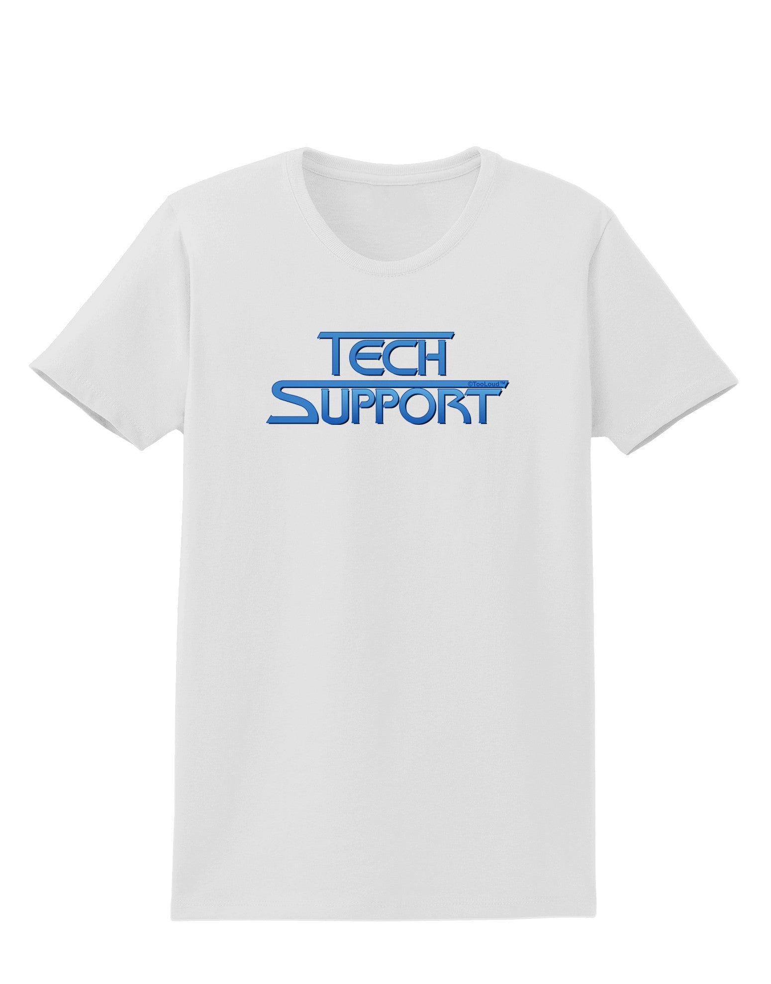 Tech Support Logo Womens T-Shirt-Womens T-Shirt-TooLoud-White-X-Small-Davson Sales