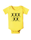 Ten Lords A Leaping Text Baby Romper Bodysuit-Baby Romper-TooLoud-Yellow-06-Months-Davson Sales