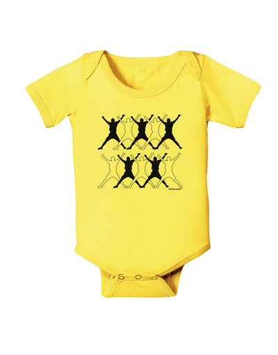 Ten Lords A Leaping Text Baby Romper Bodysuit-Baby Romper-TooLoud-Yellow-06-Months-Davson Sales