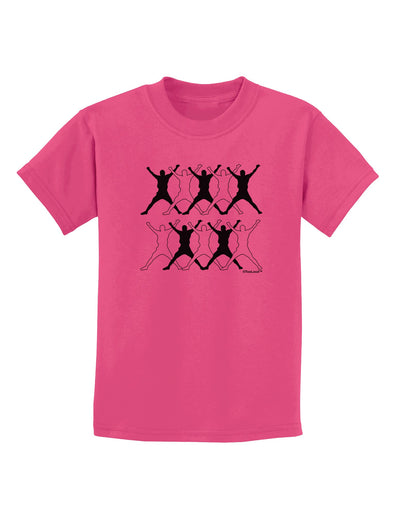 Ten Lords A Leaping Text Childrens T-Shirt-Childrens T-Shirt-TooLoud-Sangria-X-Small-Davson Sales