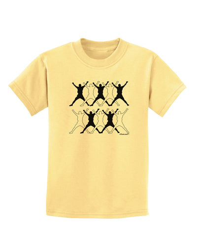 Ten Lords A Leaping Text Childrens T-Shirt-Childrens T-Shirt-TooLoud-Daffodil-Yellow-X-Small-Davson Sales