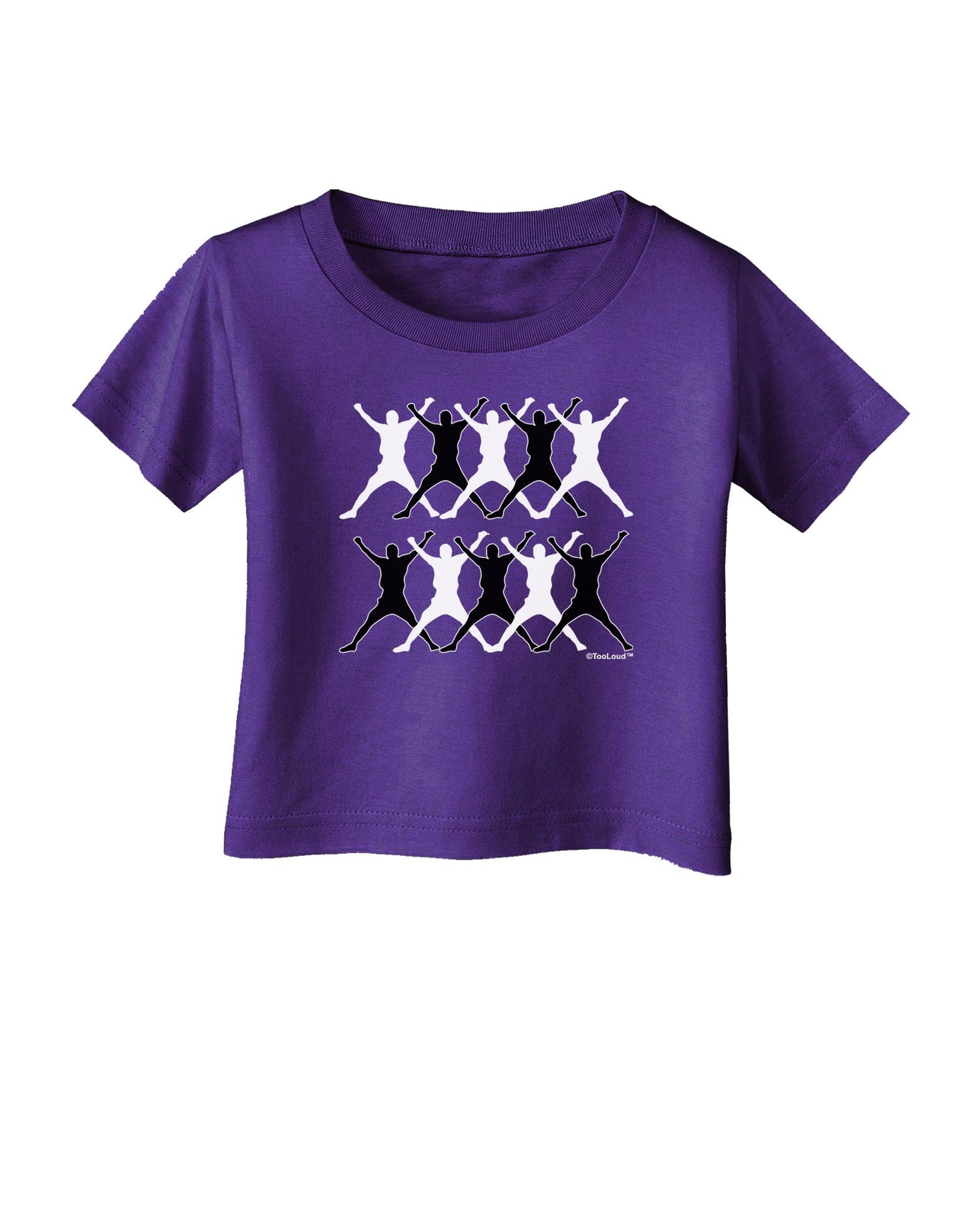 Ten Lords A Leaping Text Infant T-Shirt Dark-Infant T-Shirt-TooLoud-Purple-06-Months-Davson Sales