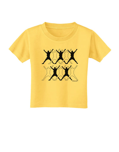 Ten Lords A Leaping Text Toddler T-Shirt-Toddler T-Shirt-TooLoud-Yellow-2T-Davson Sales