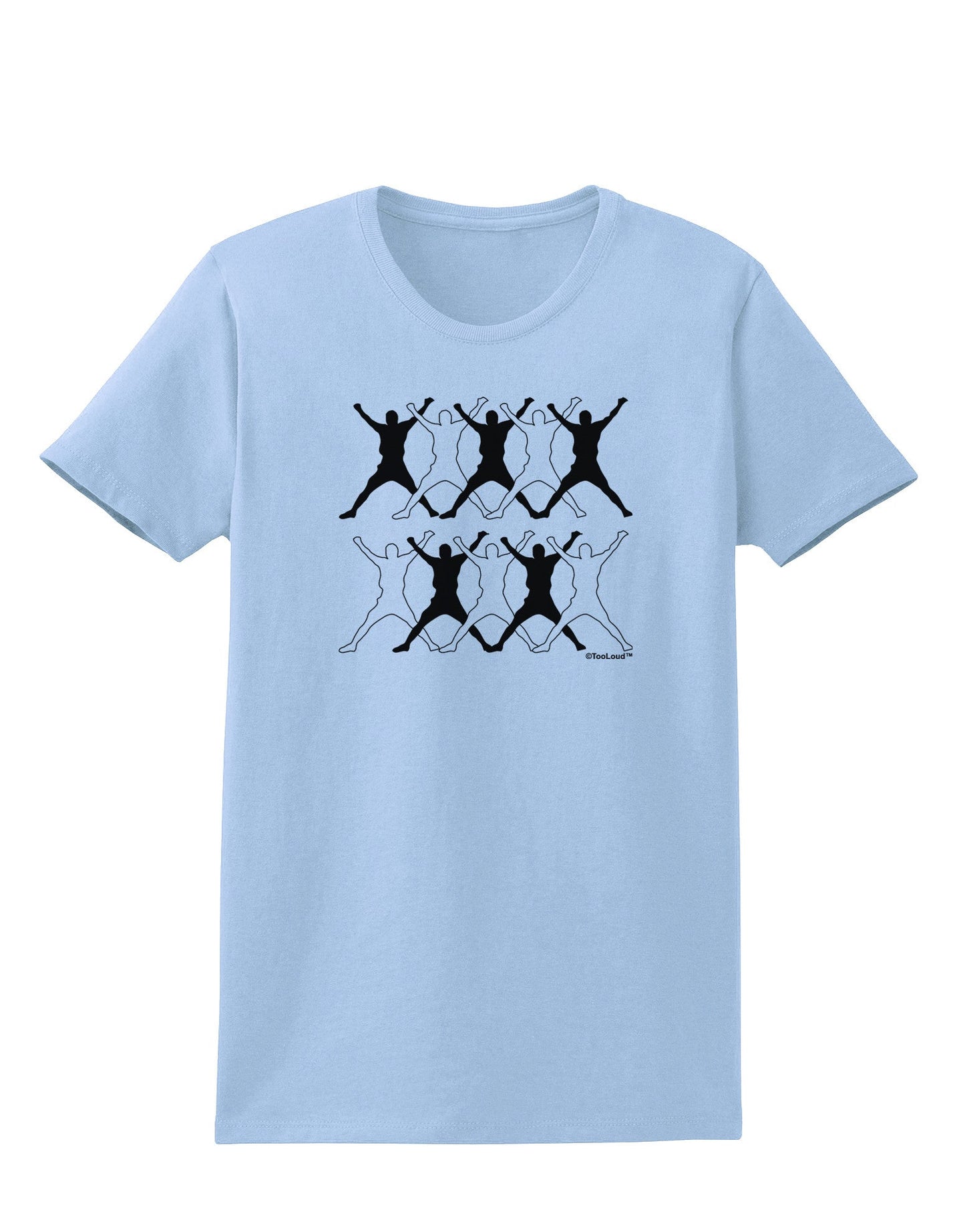 Ten Lords A Leaping Text Womens T-Shirt-Womens T-Shirt-TooLoud-Light-Blue-X-Small-Davson Sales