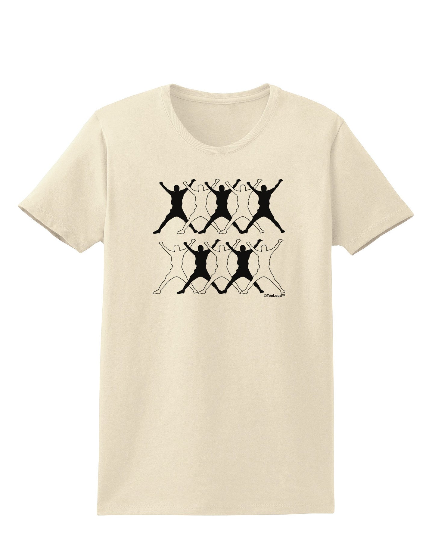 Ten Lords A Leaping Text Womens T-Shirt-Womens T-Shirt-TooLoud-Natural-X-Small-Davson Sales
