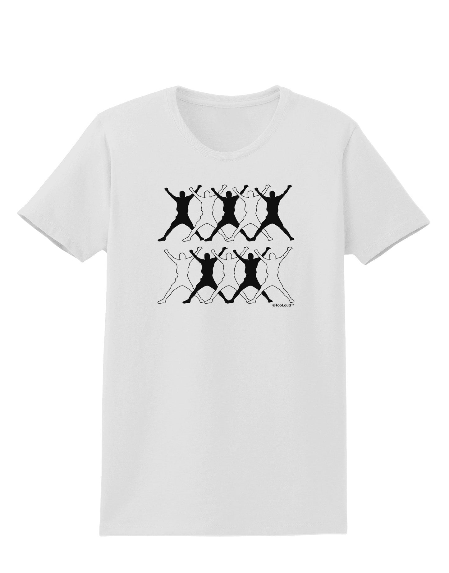 Ten Lords A Leaping Text Womens T-Shirt-Womens T-Shirt-TooLoud-White-X-Small-Davson Sales