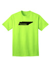 Tennessee - United States Shape Adult T-Shirt: A Stylish Addition to Your Wardrobe by TooLoud-Mens T-shirts-TooLoud-Neon-Green-Small-Davson Sales