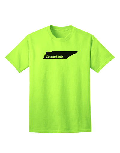 Tennessee - United States Shape Adult T-Shirt: A Stylish Addition to Your Wardrobe by TooLoud-Mens T-shirts-TooLoud-Neon-Green-Small-Davson Sales