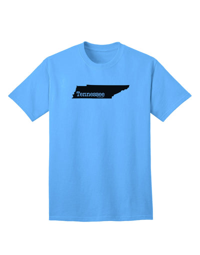 Tennessee - United States Shape Adult T-Shirt: A Stylish Addition to Your Wardrobe by TooLoud-Mens T-shirts-TooLoud-Aquatic-Blue-Small-Davson Sales