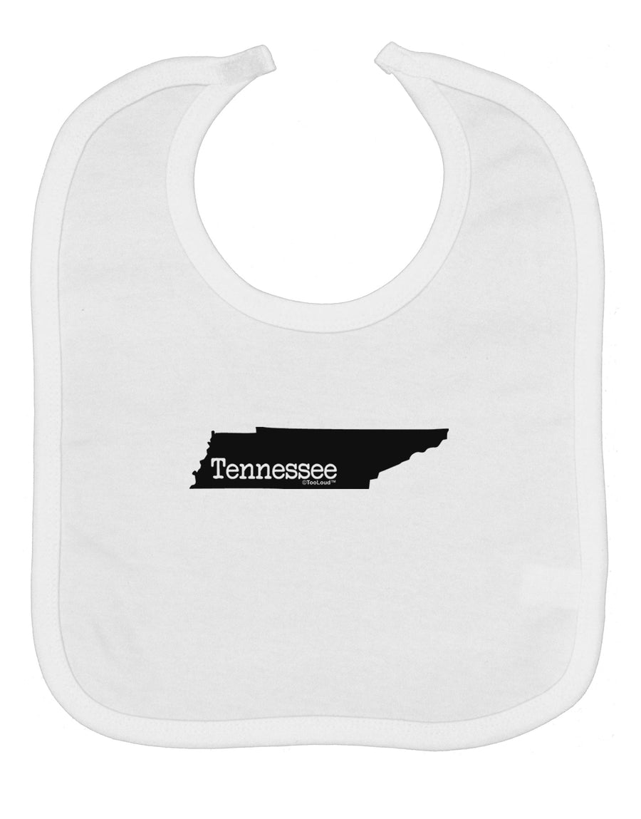 Tennessee - United States Shape Baby Bib by TooLoud