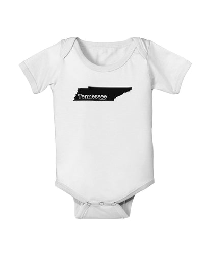 Tennessee - United States Shape Baby Romper Bodysuit by TooLoud-Baby Romper-TooLoud-White-06-Months-Davson Sales