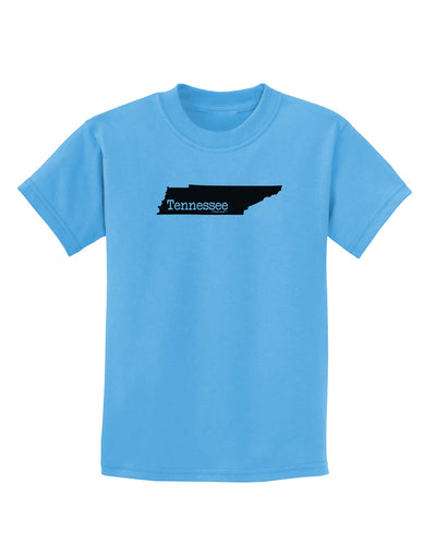 Tennessee - United States Shape Childrens T-Shirt by TooLoud-Childrens T-Shirt-TooLoud-Aquatic-Blue-X-Small-Davson Sales