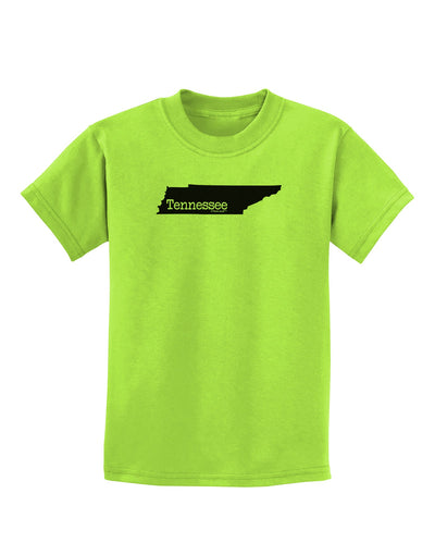 Tennessee - United States Shape Childrens T-Shirt by TooLoud-Childrens T-Shirt-TooLoud-Lime-Green-X-Small-Davson Sales