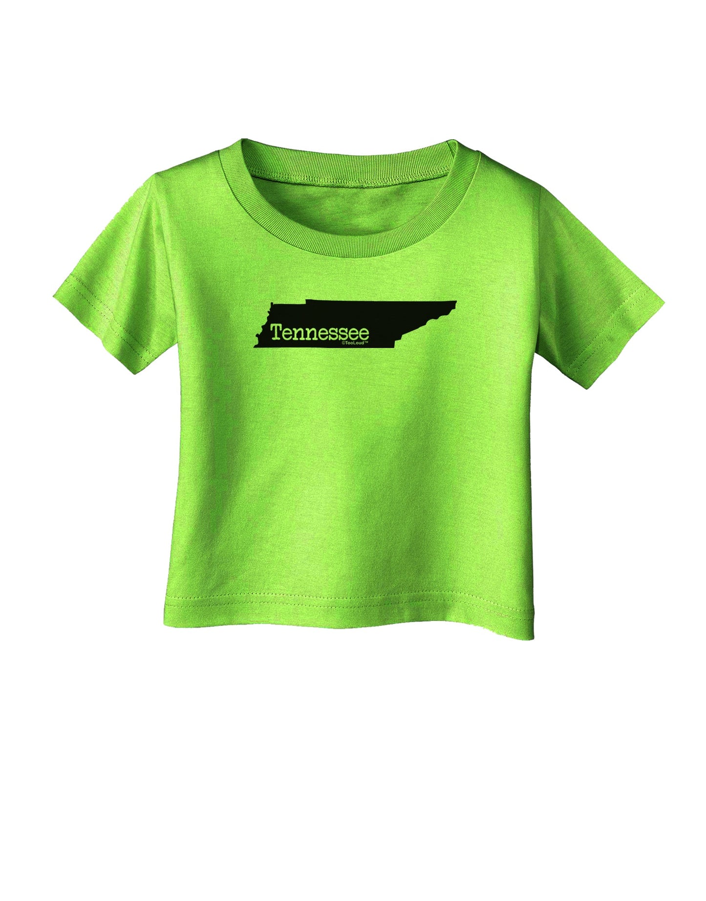 Tennessee - United States Shape Infant T-Shirt by TooLoud-Infant T-Shirt-TooLoud-Lime-Green-06-Months-Davson Sales