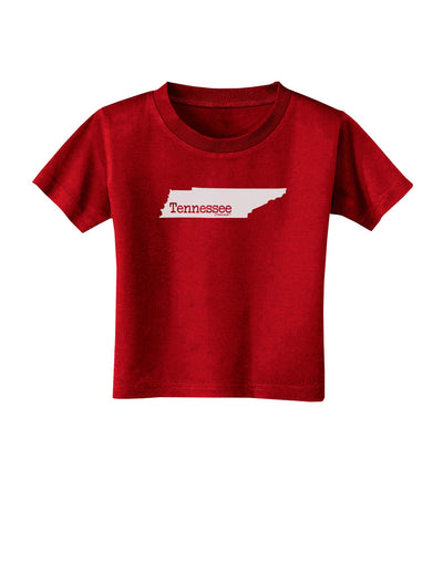 Tennessee - United States Shape Toddler T-Shirt Dark by TooLoud-Toddler T-Shirt-TooLoud-Red-2T-Davson Sales