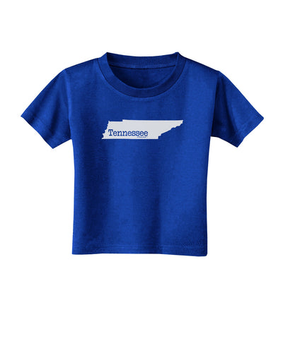 Tennessee - United States Shape Toddler T-Shirt Dark by TooLoud-Toddler T-Shirt-TooLoud-Royal-Blue-2T-Davson Sales