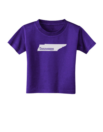 Tennessee - United States Shape Toddler T-Shirt Dark by TooLoud-Toddler T-Shirt-TooLoud-Purple-2T-Davson Sales