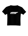 Tennessee - United States Shape Toddler T-Shirt Dark by TooLoud-Toddler T-Shirt-TooLoud-Black-2T-Davson Sales