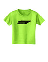 Tennessee - United States Shape Toddler T-Shirt by TooLoud-Toddler T-Shirt-TooLoud-Lime-Green-2T-Davson Sales