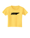 Tennessee - United States Shape Toddler T-Shirt by TooLoud-Toddler T-Shirt-TooLoud-Yellow-2T-Davson Sales