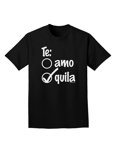 Tequila Checkmark Design Adult Dark T-Shirt by TooLoud-Mens T-Shirt-TooLoud-Black-Small-Davson Sales