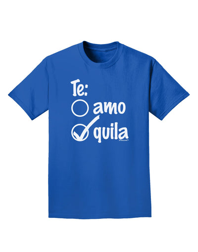 Tequila Checkmark Design Adult Dark T-Shirt by TooLoud-Mens T-Shirt-TooLoud-Royal-Blue-Small-Davson Sales