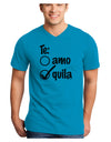 Tequila Checkmark Design Adult V-Neck T-shirt by TooLoud-Mens V-Neck T-Shirt-TooLoud-Turquoise-Small-Davson Sales