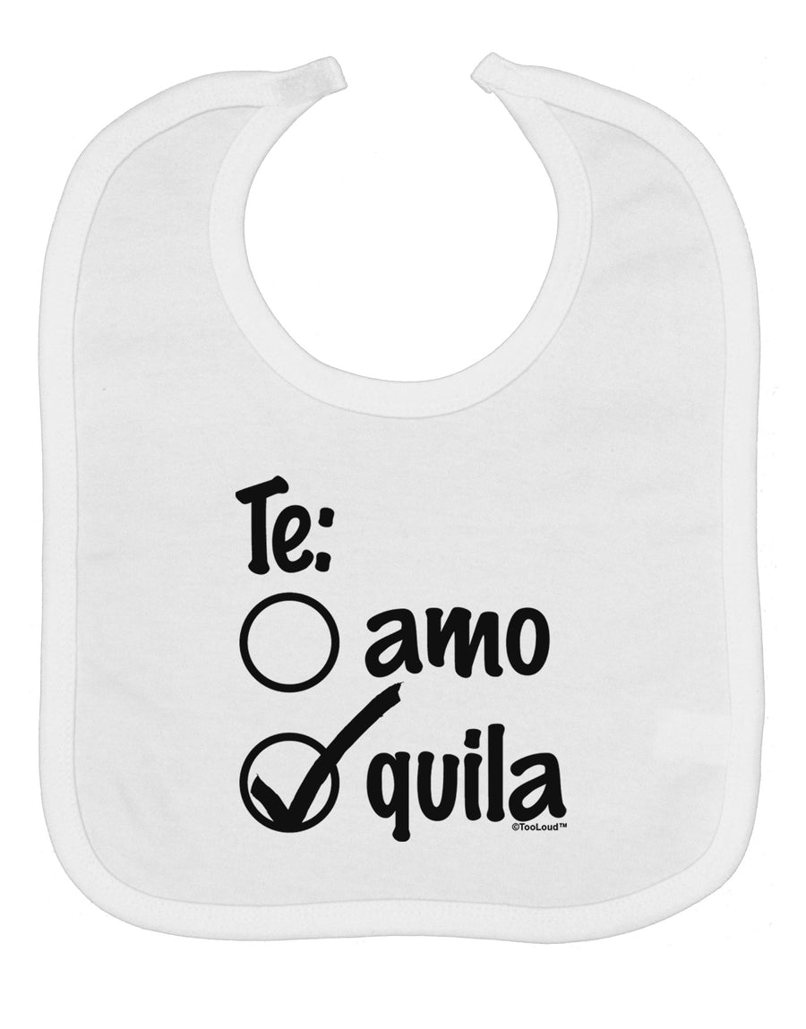 Tequila Checkmark Design Baby Bib by TooLoud