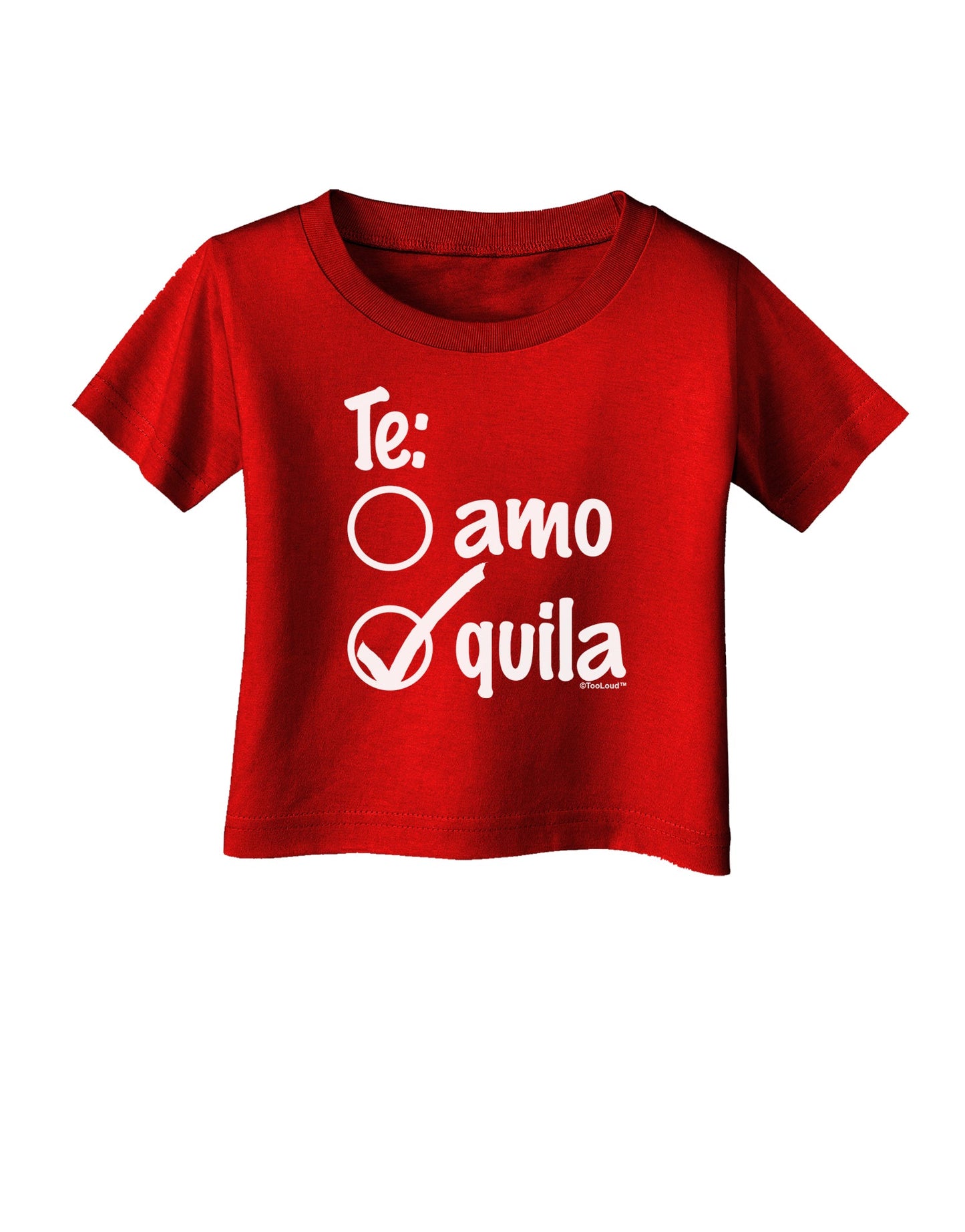 Tequila Checkmark Design Infant T-Shirt Dark by TooLoud-Infant T-Shirt-TooLoud-Red-06-Months-Davson Sales