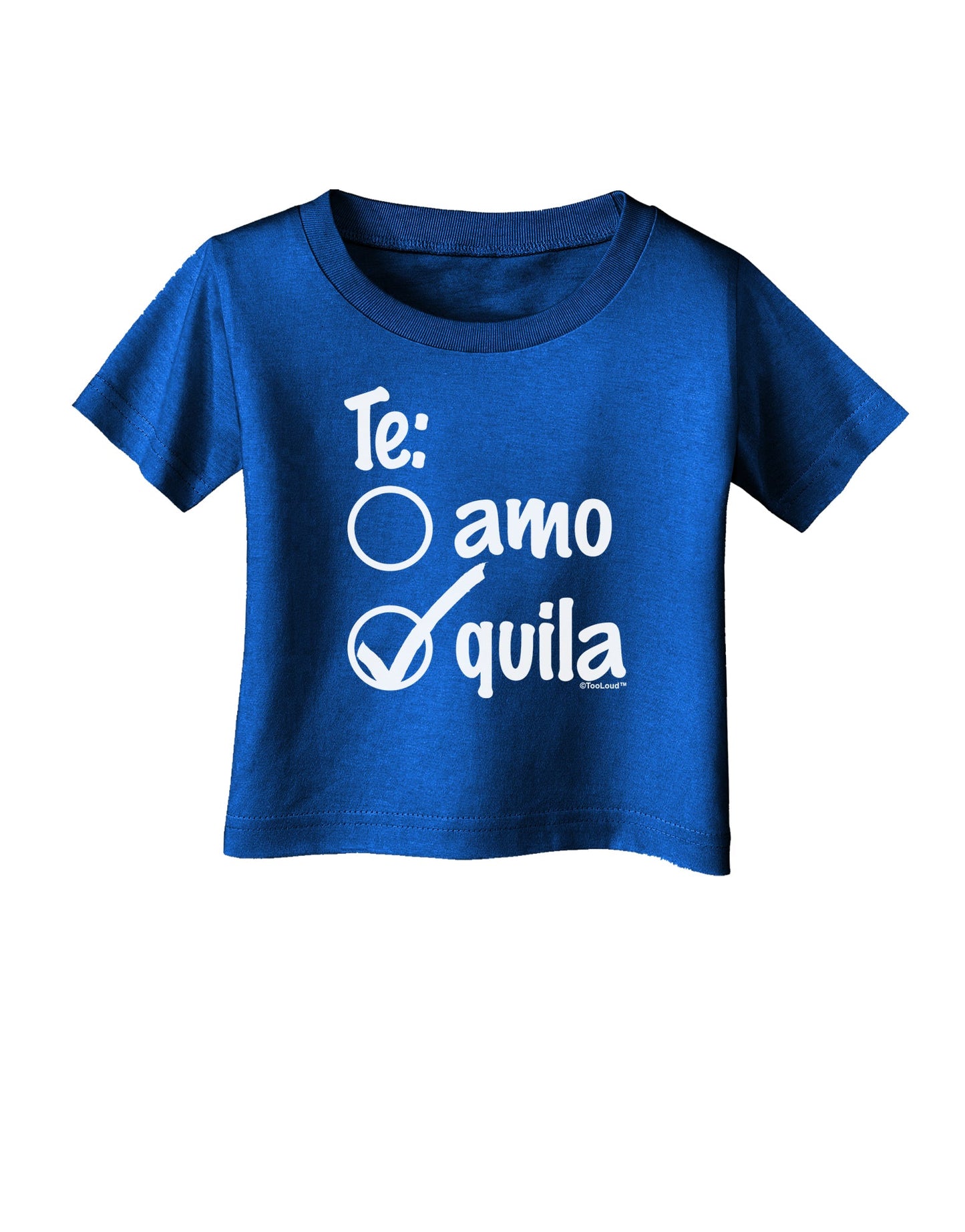 Tequila Checkmark Design Infant T-Shirt Dark by TooLoud-Infant T-Shirt-TooLoud-Royal-Blue-06-Months-Davson Sales