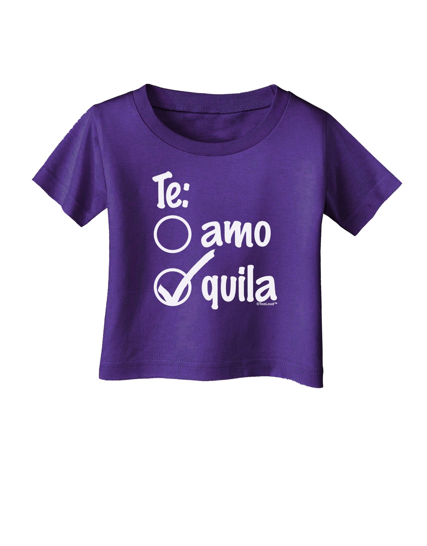 Tequila Checkmark Design Infant T-Shirt Dark by TooLoud-Infant T-Shirt-TooLoud-Purple-06-Months-Davson Sales
