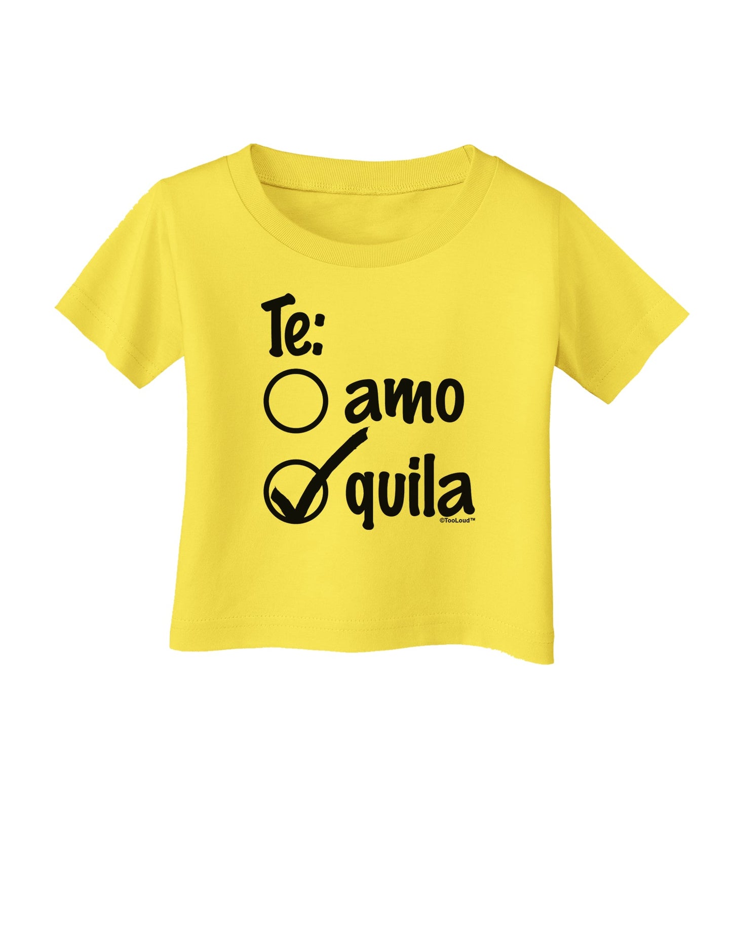 Tequila Checkmark Design Infant T-Shirt by TooLoud-Infant T-Shirt-TooLoud-Yellow-06-Months-Davson Sales