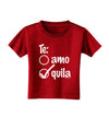Tequila Checkmark Design Toddler T-Shirt Dark by TooLoud-Toddler T-Shirt-TooLoud-Red-2T-Davson Sales