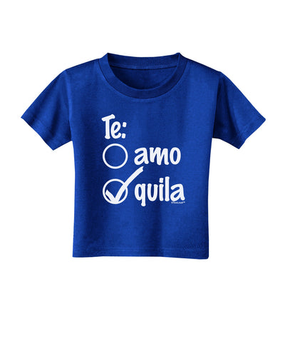 Tequila Checkmark Design Toddler T-Shirt Dark by TooLoud-Toddler T-Shirt-TooLoud-Royal-Blue-2T-Davson Sales