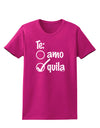 Tequila Checkmark Design Womens Dark T-Shirt by TooLoud-Womens T-Shirt-TooLoud-Hot-Pink-Small-Davson Sales