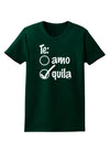 Tequila Checkmark Design Womens Dark T-Shirt by TooLoud-Womens T-Shirt-TooLoud-Forest-Green-Small-Davson Sales