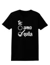 Tequila Checkmark Design Womens Dark T-Shirt by TooLoud-Womens T-Shirt-TooLoud-Black-X-Small-Davson Sales