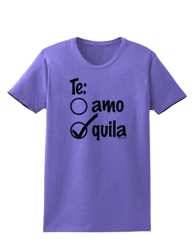 Tequila Checkmark Design Womens T-Shirt by TooLoud-Womens T-Shirt-TooLoud-Violet-X-Small-Davson Sales