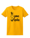 Tequila Checkmark Design Womens T-Shirt by TooLoud-Womens T-Shirt-TooLoud-Gold-X-Small-Davson Sales