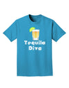 Tequila Diva - Cinco de Mayo Design Adult Dark T-Shirt by TooLoud-Mens T-Shirt-TooLoud-Turquoise-Small-Davson Sales