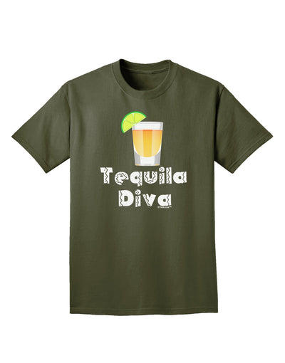 Tequila Diva - Cinco de Mayo Design Adult Dark T-Shirt by TooLoud-Mens T-Shirt-TooLoud-Military-Green-Small-Davson Sales