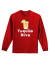 Tequila Diva - Cinco de Mayo Design Adult Long Sleeve Dark T-Shirt by TooLoud-TooLoud-Red-Small-Davson Sales