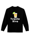 Tequila Diva - Cinco de Mayo Design Adult Long Sleeve Dark T-Shirt by TooLoud-TooLoud-Black-Small-Davson Sales