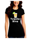 Tequila Diva - Cinco de Mayo Design Juniors Crew Dark T-Shirt by TooLoud-T-Shirts Juniors Tops-TooLoud-Black-Juniors Fitted Small-Davson Sales