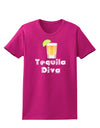 Tequila Diva - Cinco de Mayo Design Womens Dark T-Shirt by TooLoud-Womens T-Shirt-TooLoud-Hot-Pink-Small-Davson Sales