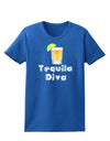 Tequila Diva - Cinco de Mayo Design Womens Dark T-Shirt by TooLoud-Womens T-Shirt-TooLoud-Royal-Blue-X-Small-Davson Sales